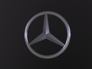 Mercedes Benz Logo 3D Model