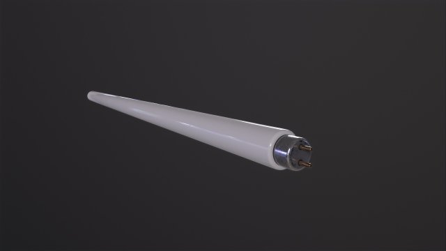 Fluorescent Tube 3D 모델 .c4d .max .obj .3ds .fbx .stl .blend 