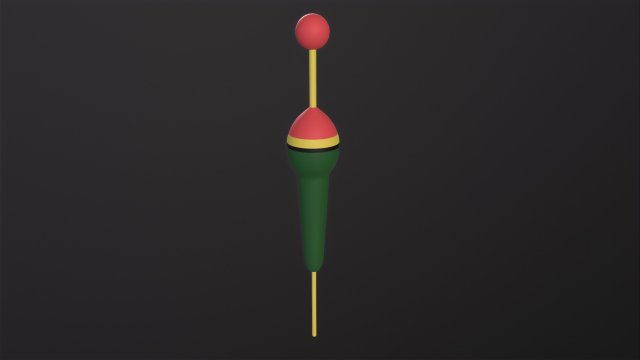 Fishing Float 3D Model .c4d .max .obj .3ds .fbx .stl .blend 