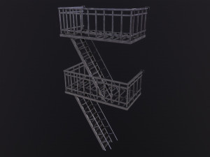 Fire Escape 3D Model