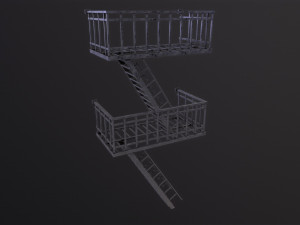 Fire Escape 3D Model
