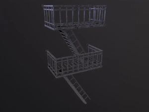 Fire Escape 3D Model