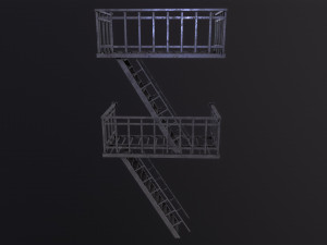 Fire Escape 3D Model
