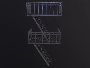 Fire Escape 3D Model