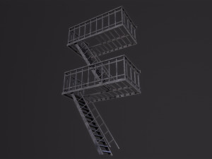 Fire Escape 3D Model