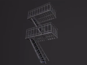 Fire Escape 3D Model
