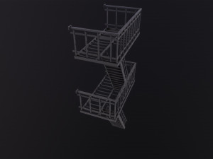 Fire Escape 3D Model