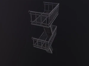 Fire Escape 3D Model