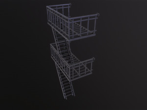 Fire Escape 3D Model