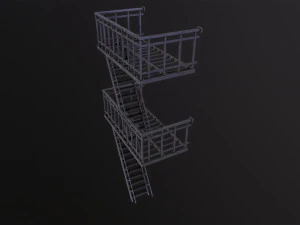 Fire Escape 3D Model