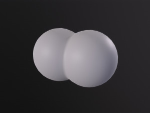 Hydrogen Molecule 3D Model