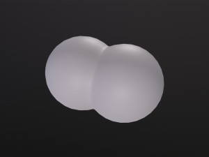 Hydrogen Molecule 3D Model