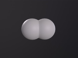 Hydrogen Molecule 3D Model