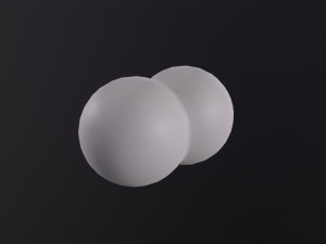 Hydrogen Molecule 3D Model