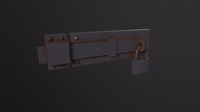 Metal Door Lock 3Dモデル .c4d .max .obj .3ds .fbx .stl .blend 