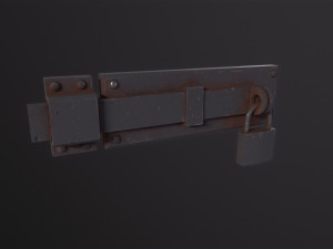 Metal Door Lock 3D Model