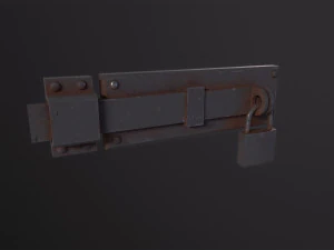 Fechadura de porta metálica Modelo 3D