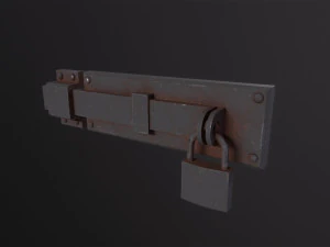 Metal Door Lock 3D Model
