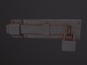 Metal Door Lock 3Dモデル