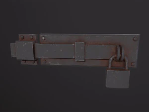 Metal Door Lock 3D Model