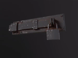 Metal Door Lock 3D Model