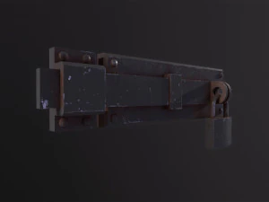 Metal Door Lock 3D Model