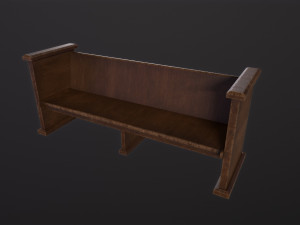 Church Pew 3D Model