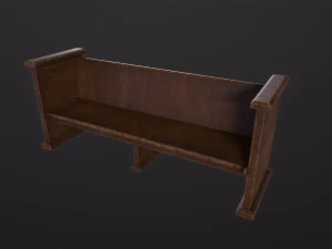 Banco de la iglesia Modelo 3D