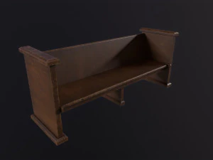 Church Pew 3D Model
