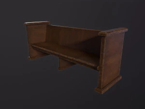 Church Pew 3D Model