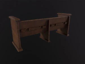 Church Pew 3D Model