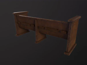 Church Pew 3D Model