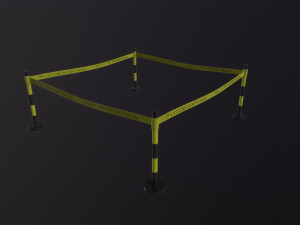 Police Line Model 3D