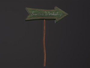 Santas Workshop Sign Modèle 3D