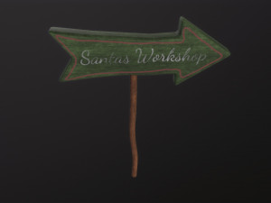 Santas Workshop Sign Modèle 3D