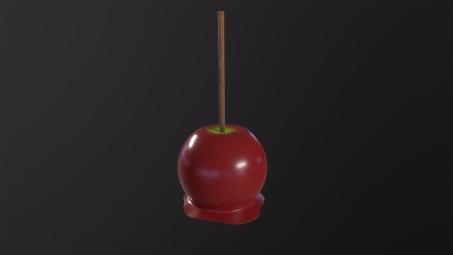 Candy Apple Model 3D .c4d .max .obj .3ds .fbx .stl .blend 
