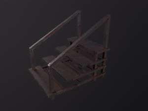 Small Metal Staircase Modèle 3D