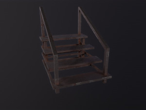 Small Metal Staircase Modèle 3D