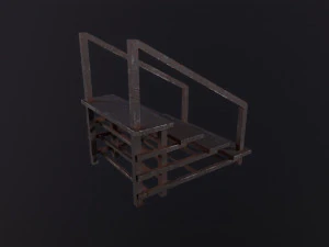 Small Metal Staircase 3D Model