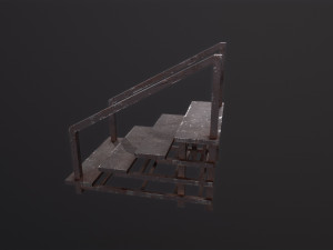 Small Metal Staircase Modèle 3D