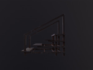 Small Metal Staircase Modèle 3D