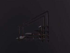 Small Metal Staircase 3D Model