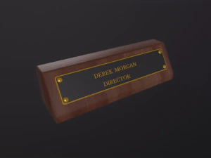 Plakat Nama Meja Model 3D