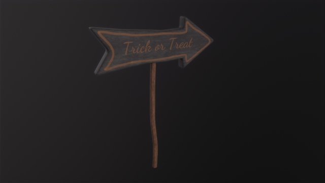 Trick or Treat Sign 3D मॉडल .c4d .max .obj .3ds .fbx .stl .blend
