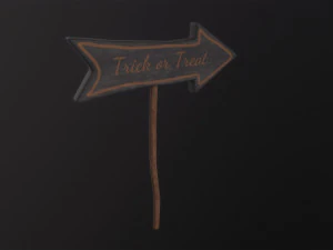 Trick or Treat Sign 3D Model
