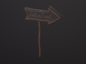 Trick or Treat Sign 3D मॉडल