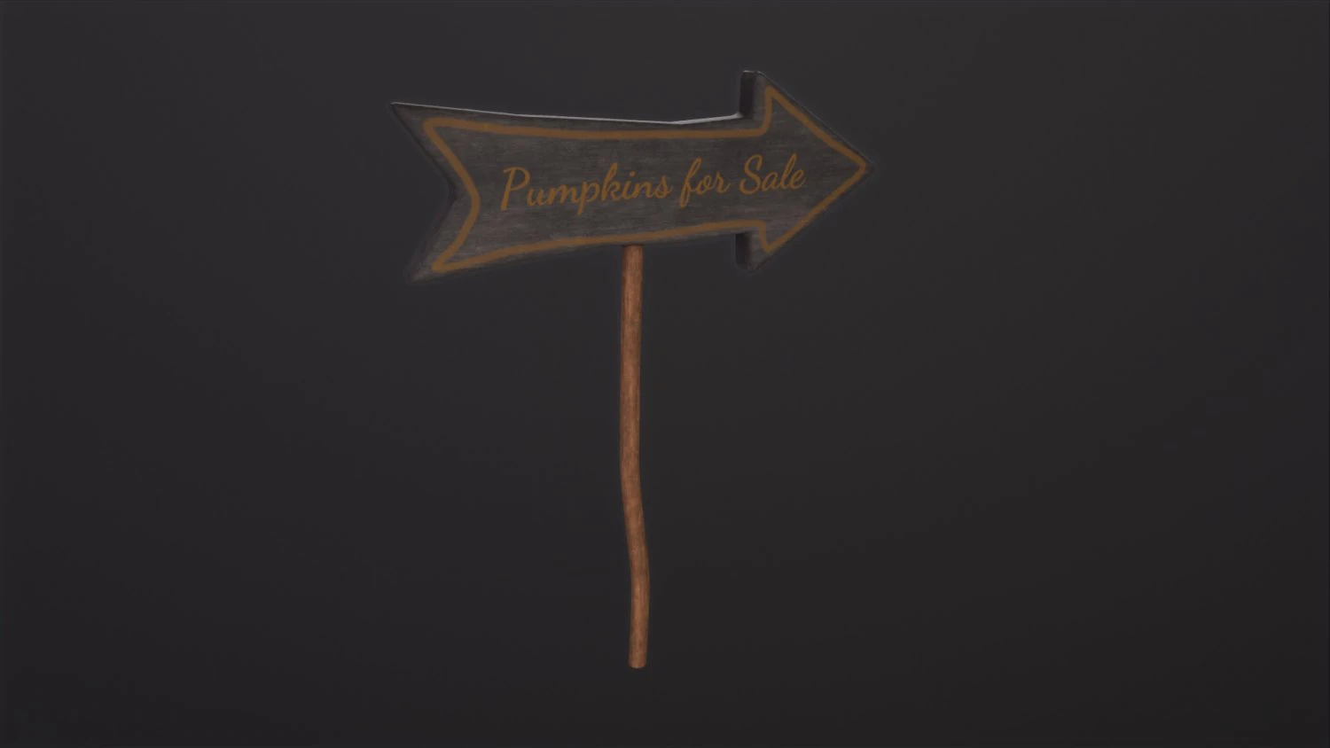 Pumpkins for Sale Sign 3D Model .c4d .max .obj .3ds .fbx .stl .blend 