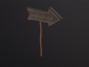 Pumpkins for Sale Sign 3D Модель