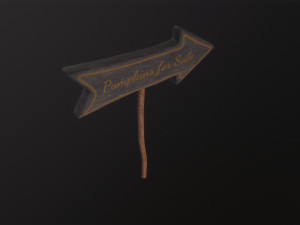 Pumpkins for Sale Sign 3D Модель
