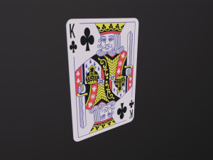 Poker Cards Clubs King Modèle 3D
